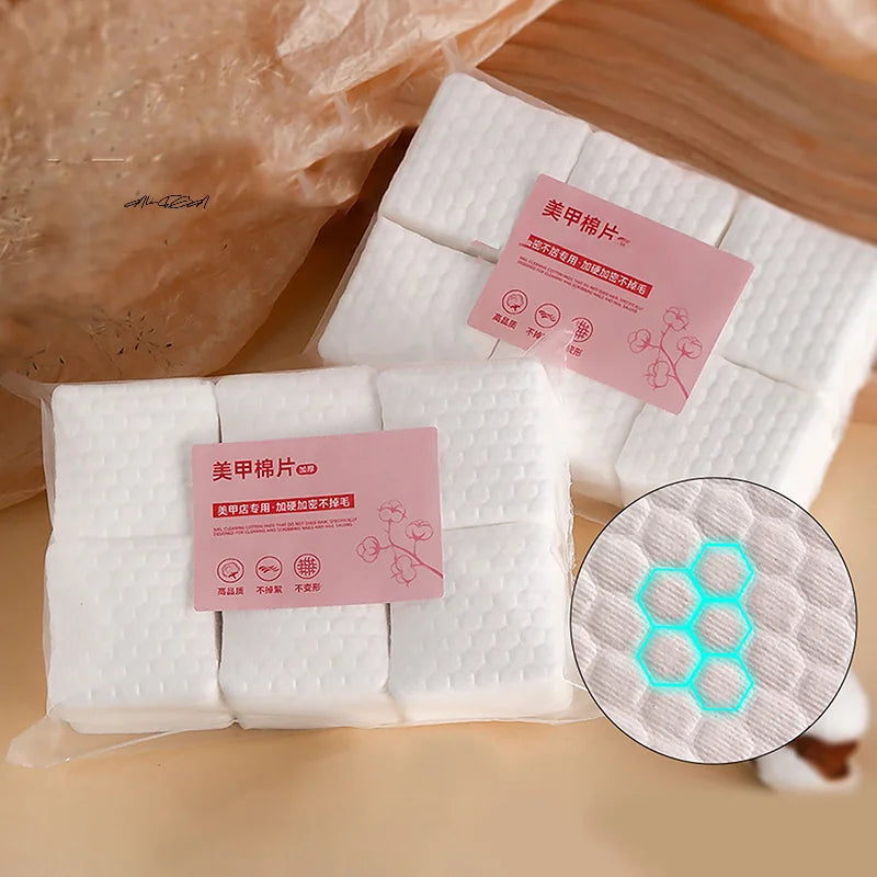 200-Pack Lint-Free Cotton Nail Wipes | Gel Polish Remover Pads Nail Remover Wipes QXL