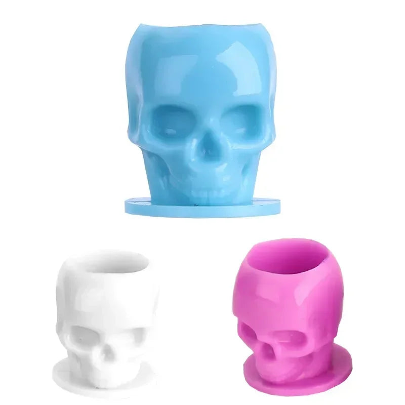 50-Pack Skull Disposable Tattoo Ink Cups | Pigment Holders Tattoo Ink Cups QXL