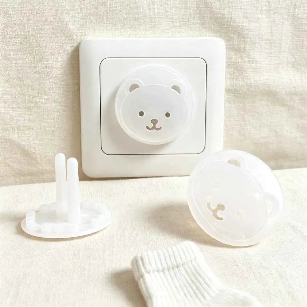 10-Pack Baby Safety Outlet Covers | Bear Socket Plug Guards Baby Safety Cover QXL