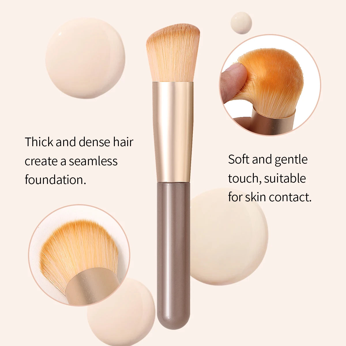 KOSSHOW Foundation Brush – Streak-Free Liquid & Concealer Foundation Makeup Brush QXL