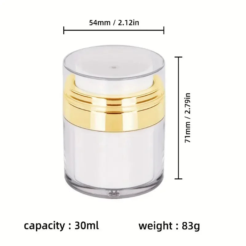 Airless Pump Jar Refillable Vacuum Bottle 15–100ml Airless Pump Jar QXL 30ML
