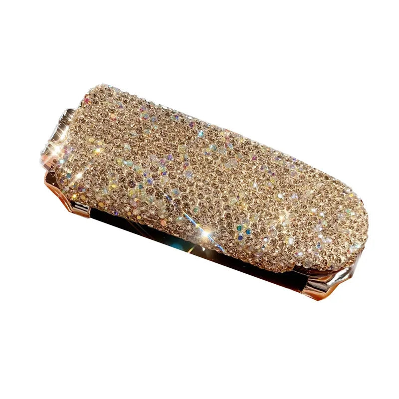 Diamond Mini Compact Mirror with Foldable Air Cushion Comb Compact Mirror Comb QXL
