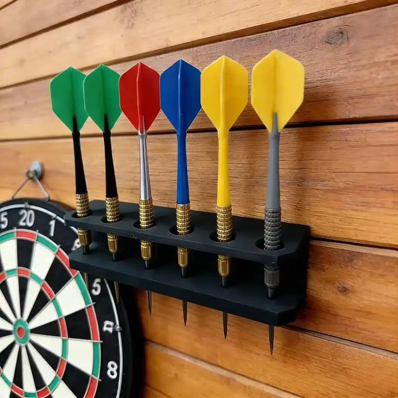 6-Slot Wall Dart Holder | Plastic Dart Storage Rack 1 or 3 Pack Dart Wall Holder QXL