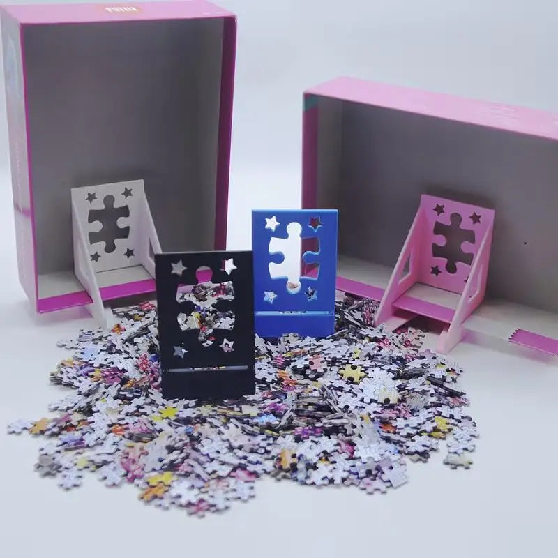 Puzzle Box Stand with Poster Holder | Durable Plastic Display Puzzle Box Stand QXL