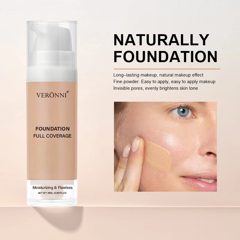 Buildable Full Coverage Liquid Foundation – Oil Control 15ml Liquid Foundation QXL