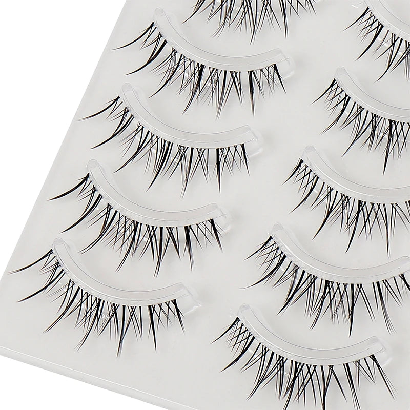 Thai Comic Wispy False Eyelashes | Reusable Cosplay Strip Lashes False Eyelashes QXL