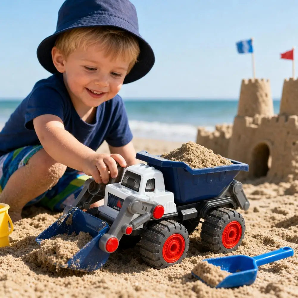 Kids Sand Excavator Truck Toy | Movable Arm Beach Digger Construction Toy Truck QXL