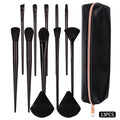 KOSSHOW 13-Pc Black Makeup Brush Set with Bag & Puffs Makeup Brush Set QXL black
