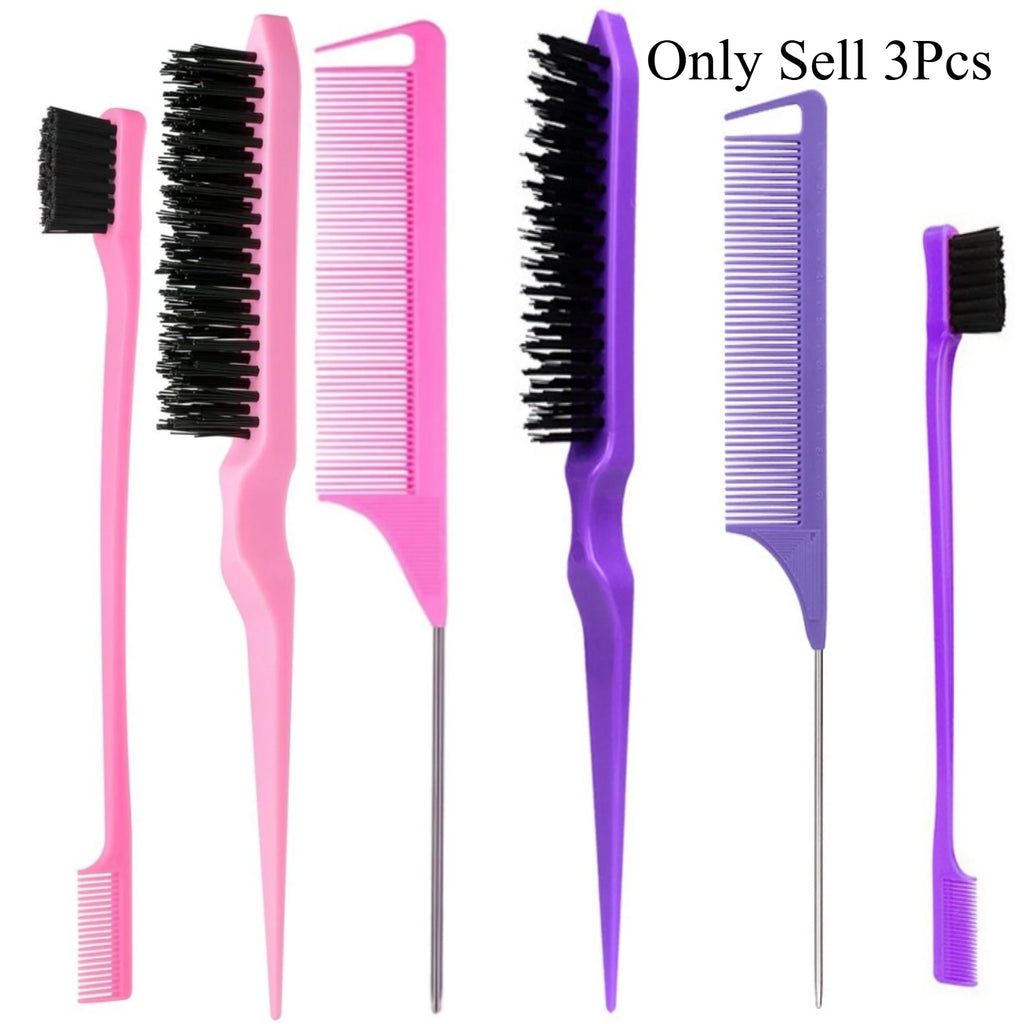 4-Piece Hairdressing Set – Tail Comb, Edge Brush & Spray Bottle Hairdressing Tool Set QXL
