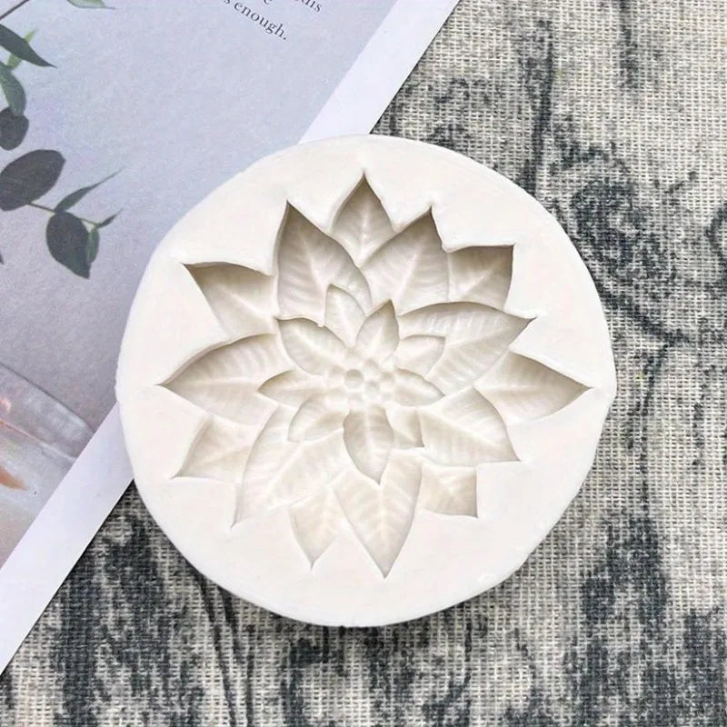 Poinsettia Christmas Fondant Mold | Sugar Craft & Resin Tool Fondant Cake Mold QXL