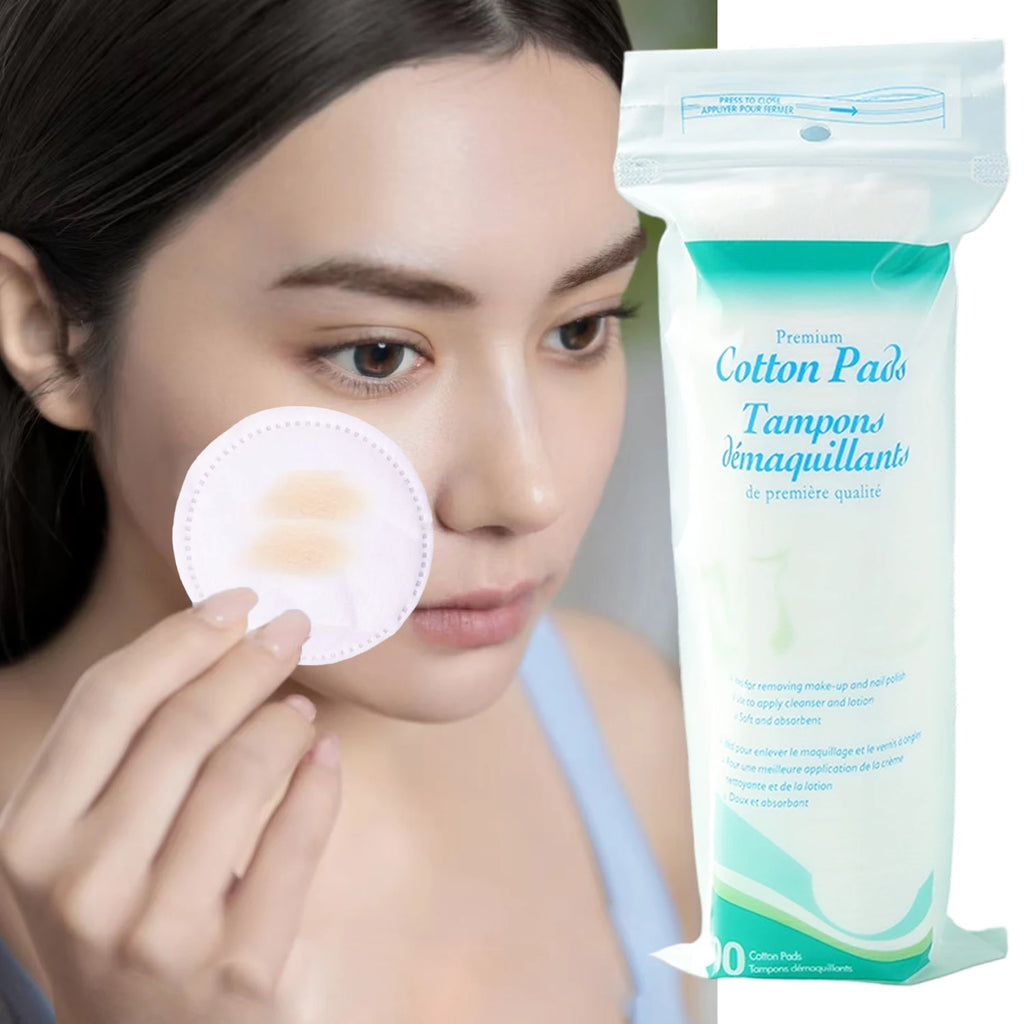 1000-Pc Disposable Round Cotton Pads | Makeup & Nail Remover Makeup Remover Pads QXL