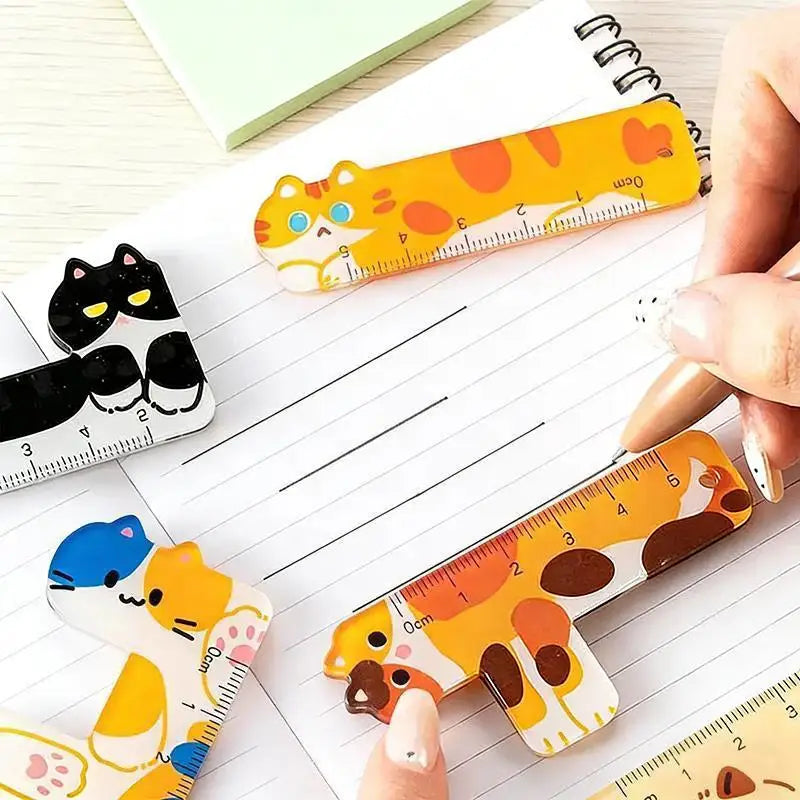 5-Pack Mini Cartoon Rulers for Kids | School Art Stationery Mini Cartoon Rulers QXL