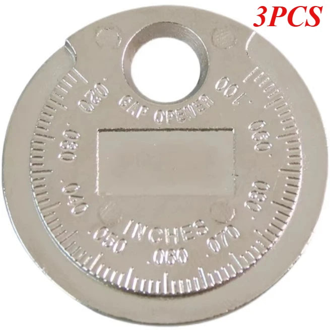 Spark Plug Gap Tool | Dual Scale Coin Gauge 0.6–2.4mm Spark Plug Gap Gauge QXL 3PCS