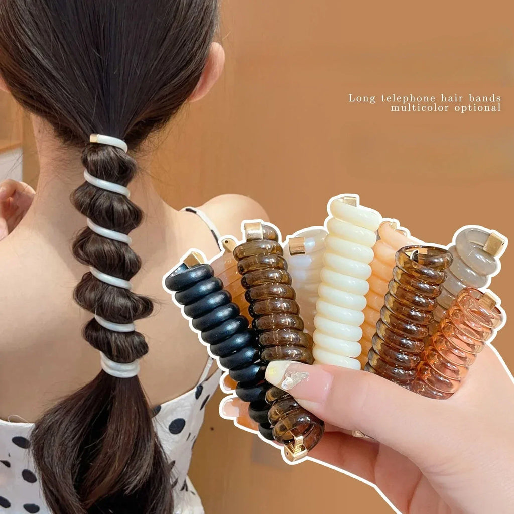 Gold Telephone Line Hair Ties | Elastic Ponytail Bands Elastic Hair Ties QXL