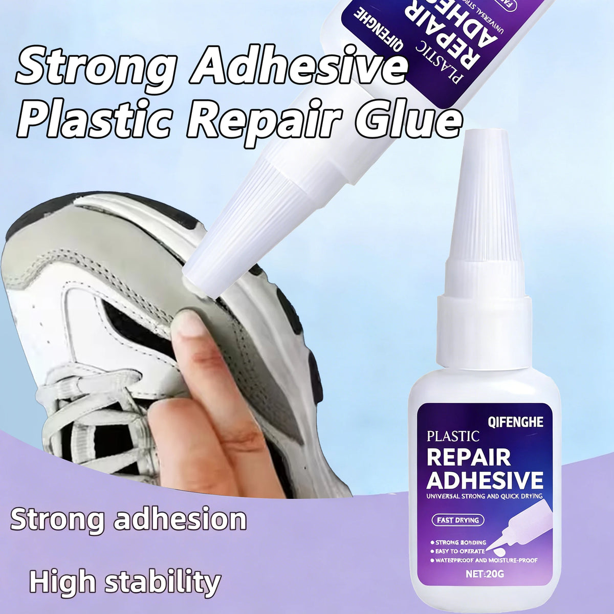 Quick-Dry Plastic Bond Adhesive | Strong Repair Glue Repair Adhesive Glue QXL