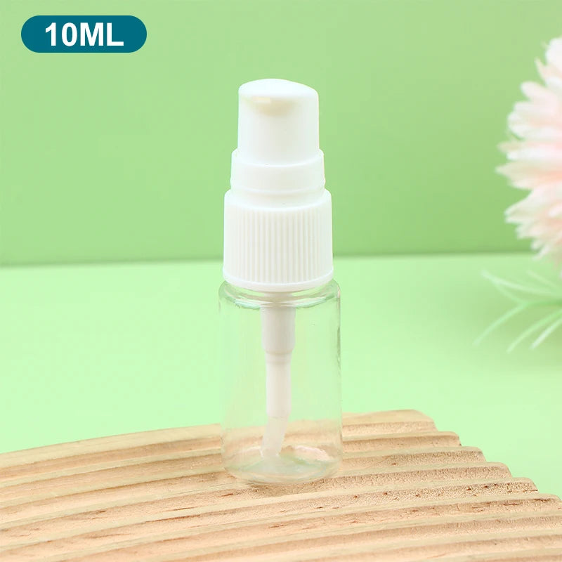 10ml & 30ml Refillable Travel Lotion Bottles | Colorful PET Travel Cosmetic Bottle QXL White 10ml trans