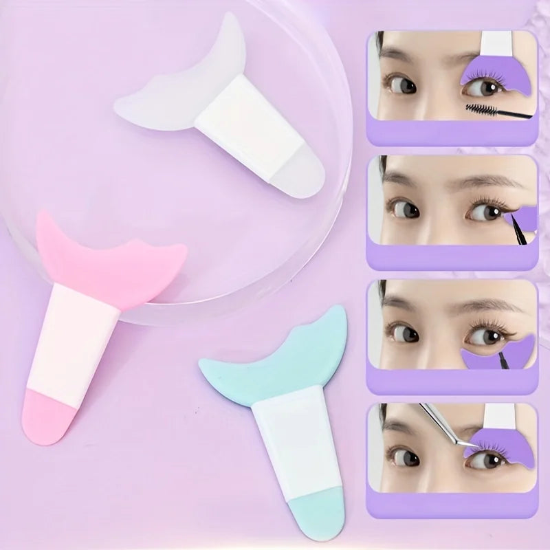 Reusable Silicone Eyeliner & Eyeshadow Stencil Template Eye Makeup Stencil QXL
