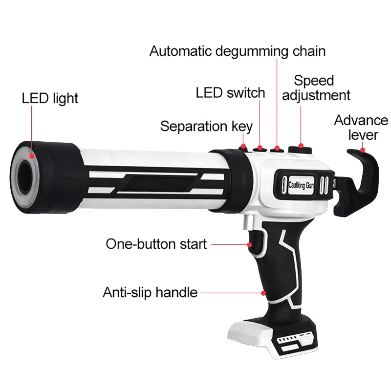 Brushless Cordless Caulking Gun 300ml | Makita 18V Compatible Cordless Caulking Gun QXL