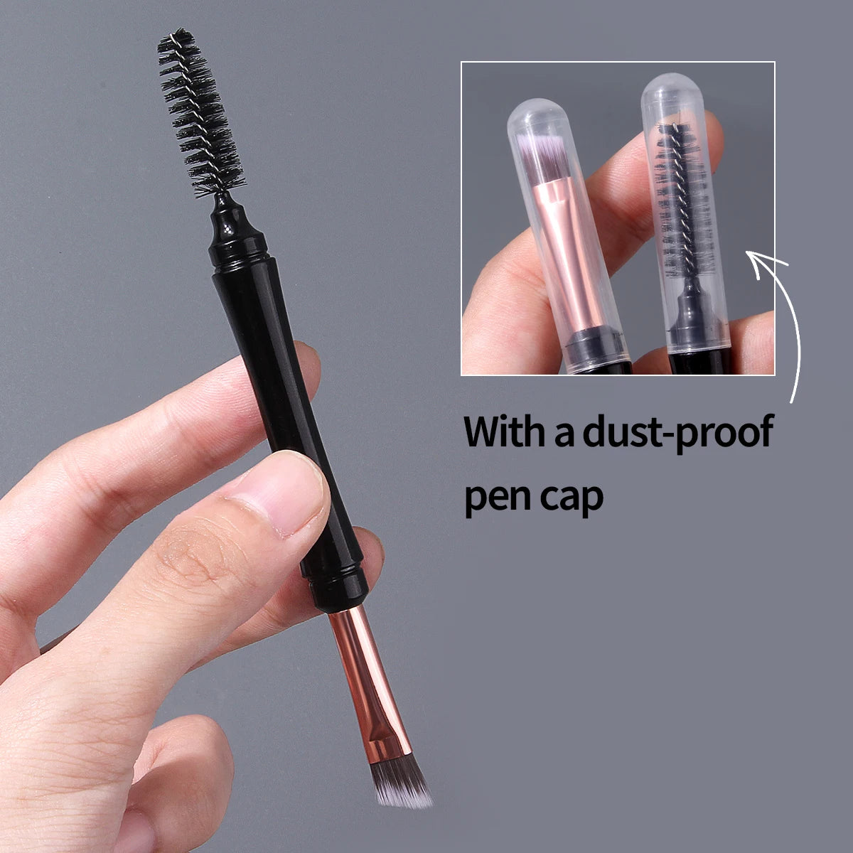 KOSSHOW Double-Headed Eyebrow & Eyelash Brush Set – 2 Pack Eyebrow Eyelash Brush QXL