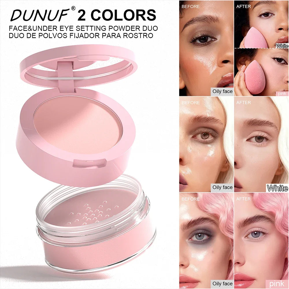 DUNUF 2-in-1 Setting Powder | Oil Control Matte Finish Setting Powder QXL