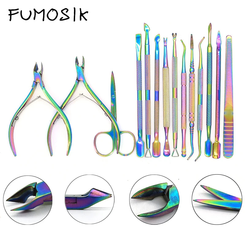Double-Ended Stainless Steel Cuticle Pusher & Nail Tool Cuticle Pusher Tool QXL