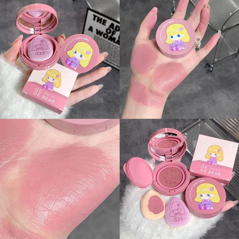 Tea Peach Cushion Blush | Low Saturation Everyday Brightening Cushion Blush QXL