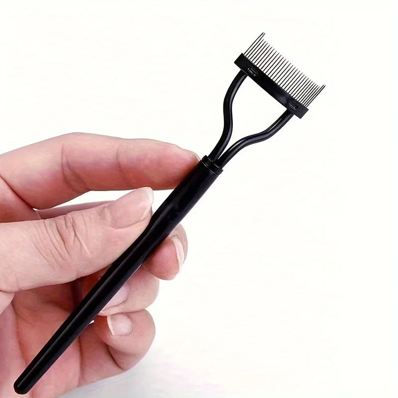Stainless Steel Fine-Tooth Eyelash Comb & Separator Brush Eyelash Comb Brush QXL