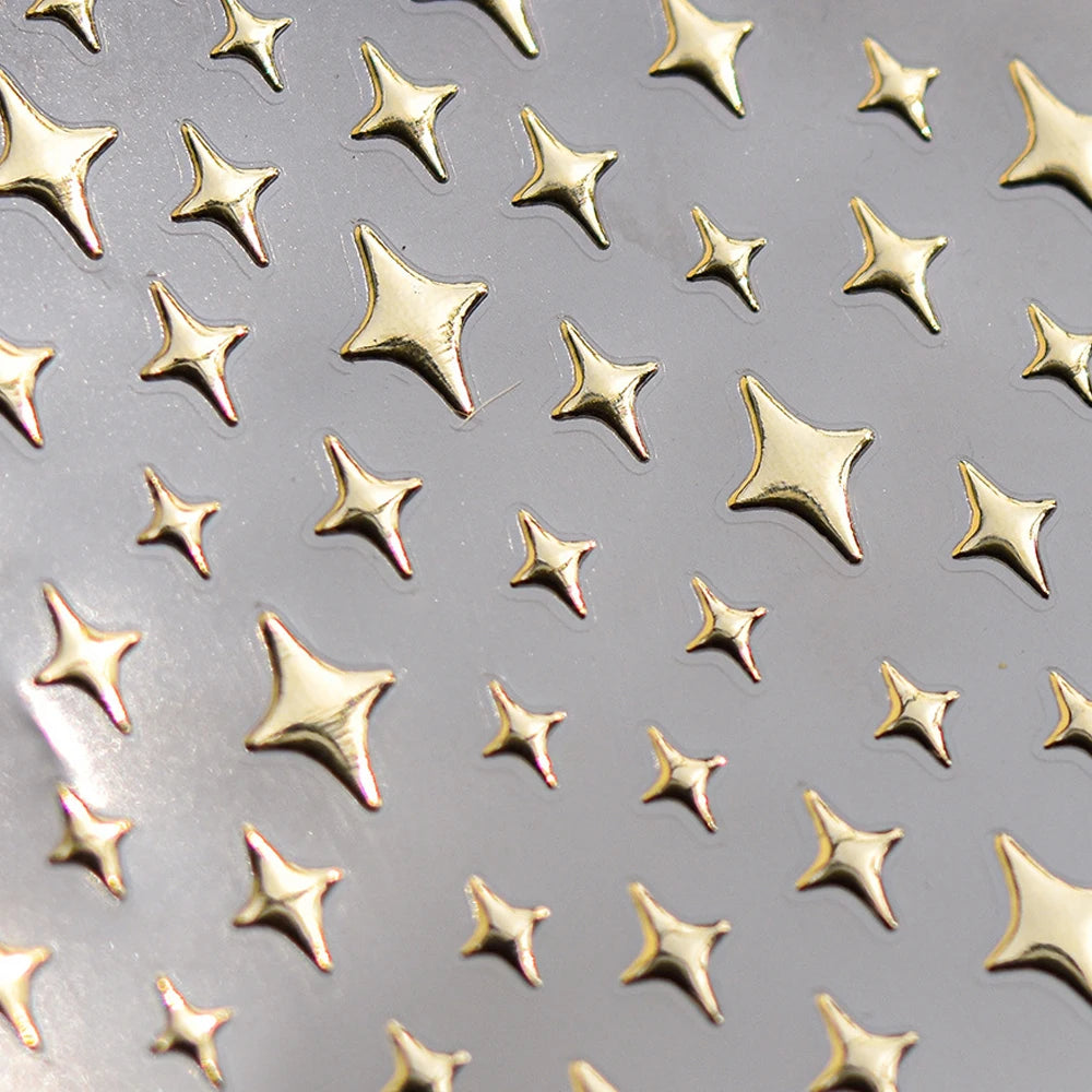 5D Red Star Nail Art Stickers | Metallic Glitter Decals – NAILFYOU Nail Art Sticker QXL