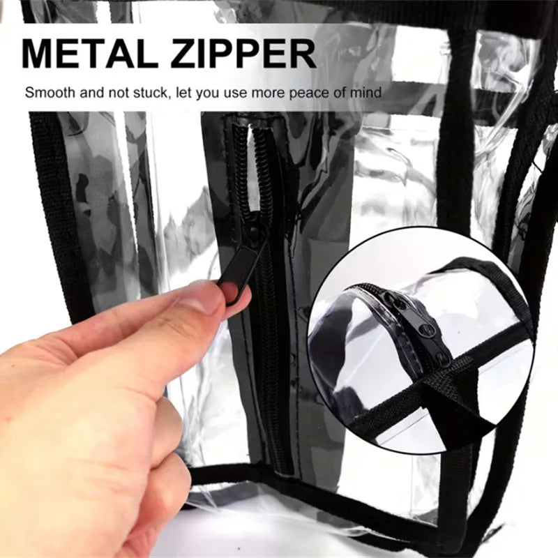 Large Clear Makeup Bag | Travel Cosmetic Organizer & Shoulder Bag Cosmetic Organizer Bag QXL