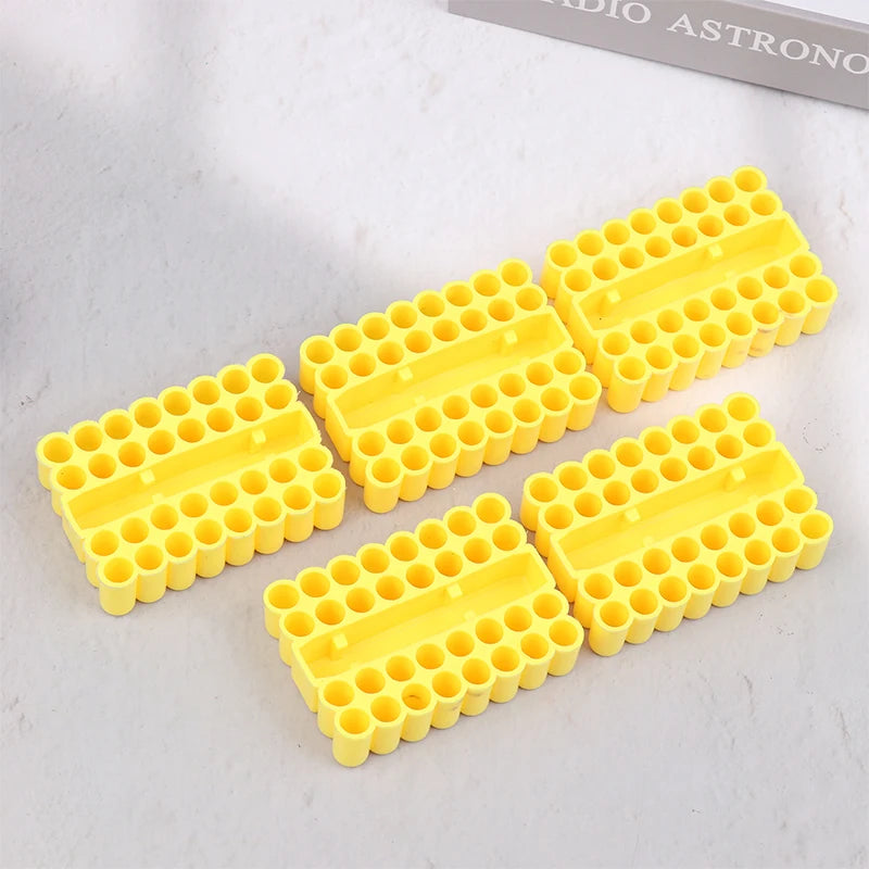 32-Hole Screwdriver Bit Holder Organizer | 6.35mm 1/4" Bit Organizer Tray QXL