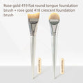 Tongue-Shaped Flat Foundation Brush | Synthetic Fiber Makeup Foundation Brush QXL 418 and 419