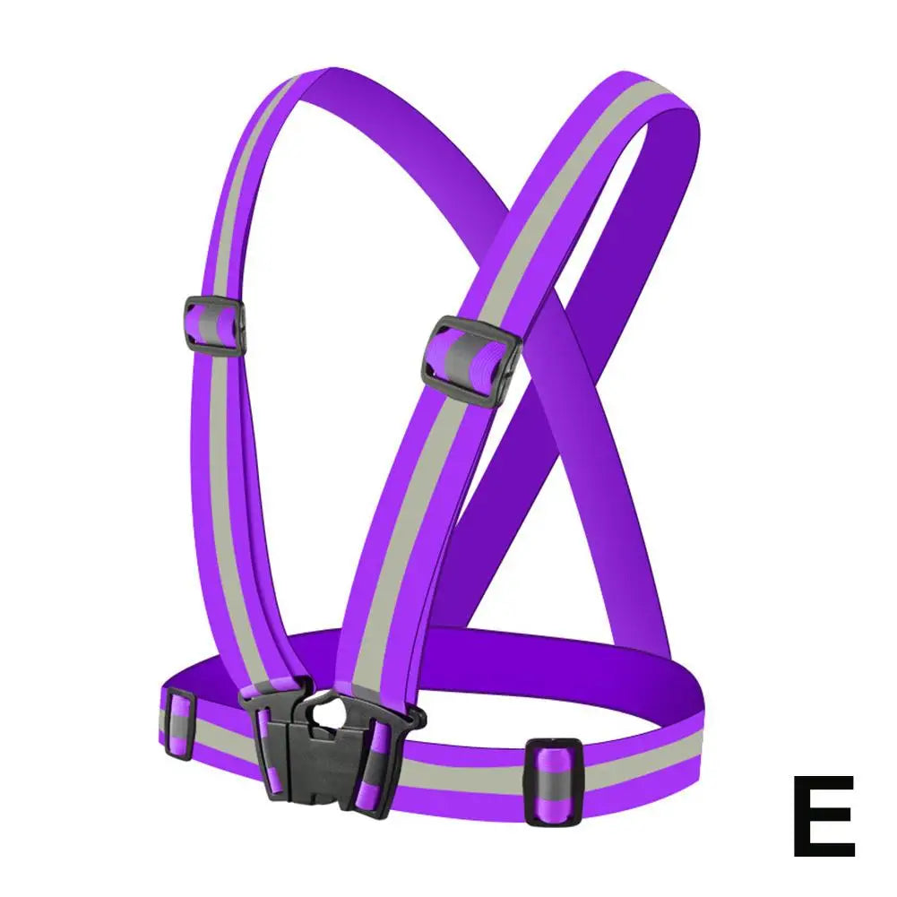 Reflective Safety Vest | Adjustable for Adults & Kids Reflective Safety Vest QXL Purple