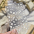 5D Nail Stickers – Moon Star Heart Gem Vintage Bow Decals 5D Nail Stickers QXL MS1012