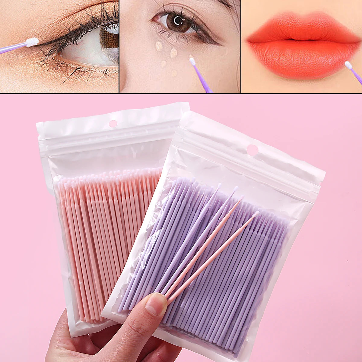 KOSSHOW Nano Cotton Swab Precision Eyeliner Remover Tool Precision Makeup Swab QXL