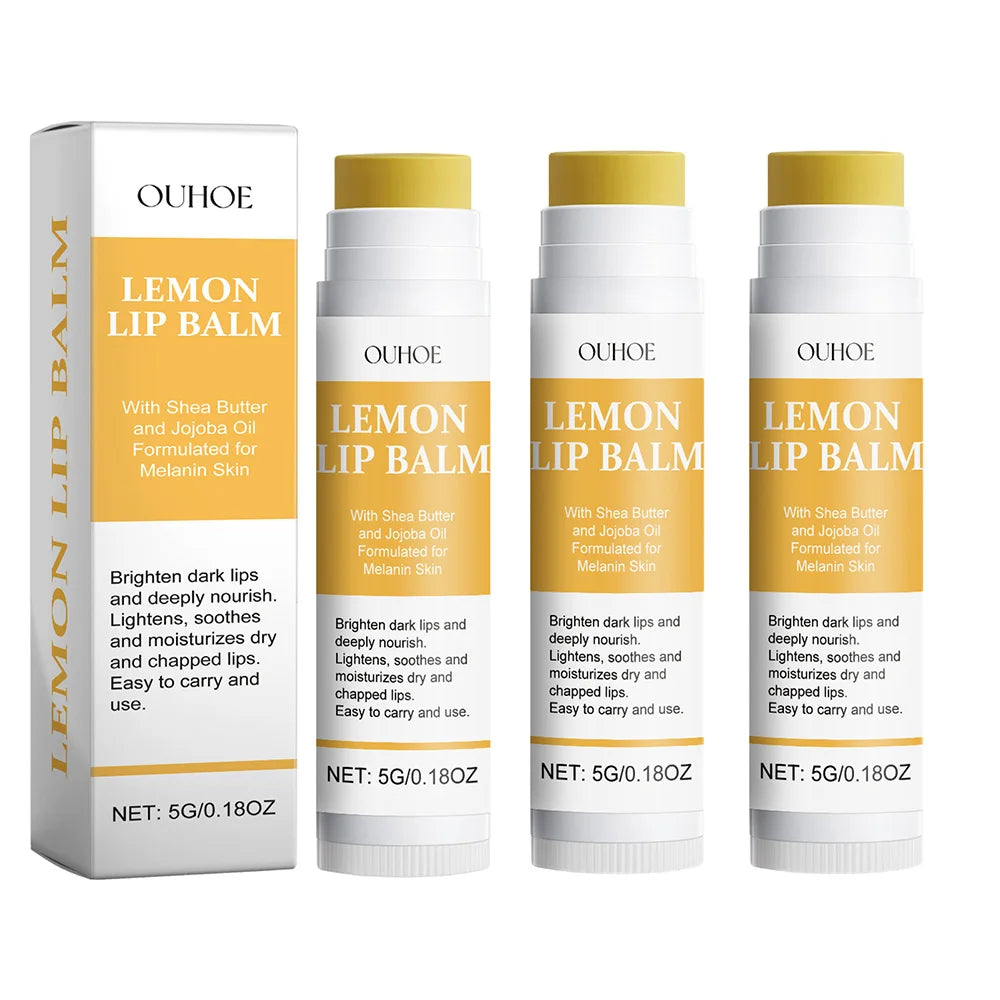 Eelhoe Lemon Ginger Turmeric Lip Balm | Moisturizing & Exfoliating Lip Balm QXL 3pcs