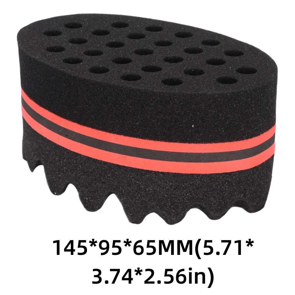 Double-Sided Afro Hair Sponge Brush | Big Hole Curl Tool Hair Curl Sponge QXL