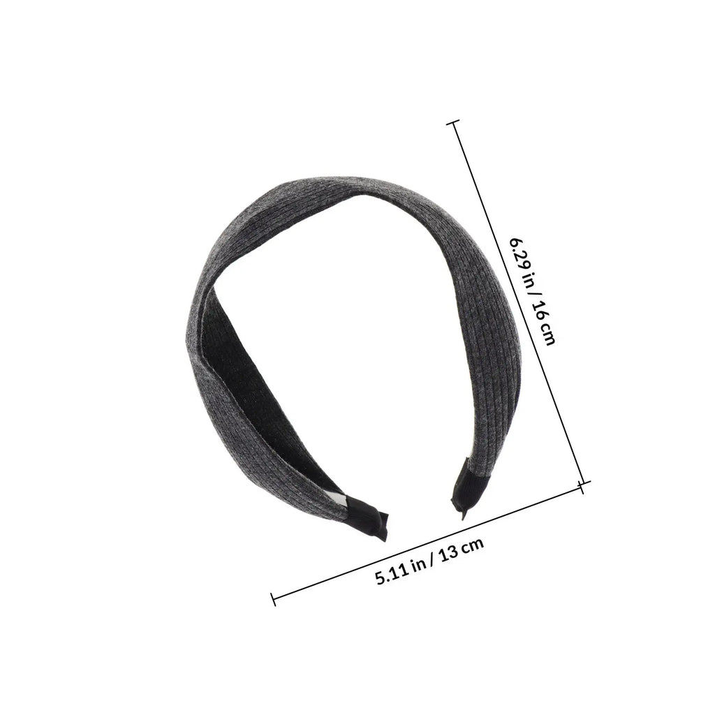 Wide Grey Non-Slip Fabric Headband | Workout & Yoga Hairband Wide Fabric Headband QXL