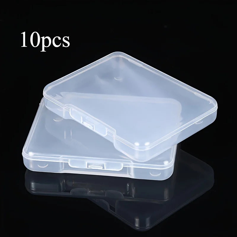 Transparent Flip-Top PP Plastic Storage Boxes | Small Items Plastic Storage Box QXL 10pcs