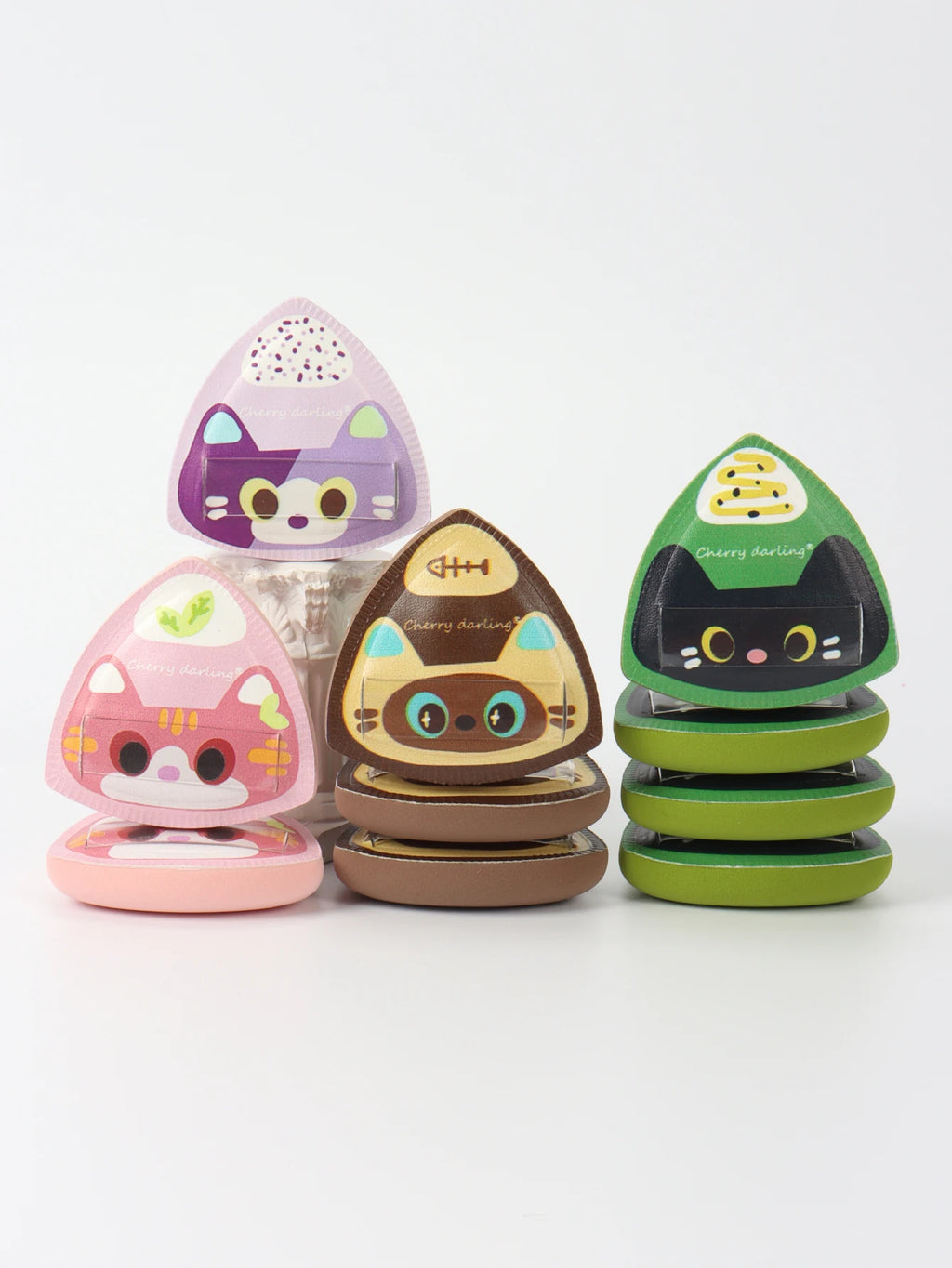 Latex-Free Rice Ball Cat Makeup Sponge Puff | 2/4/6 Pack Makeup Sponge Puff QXL