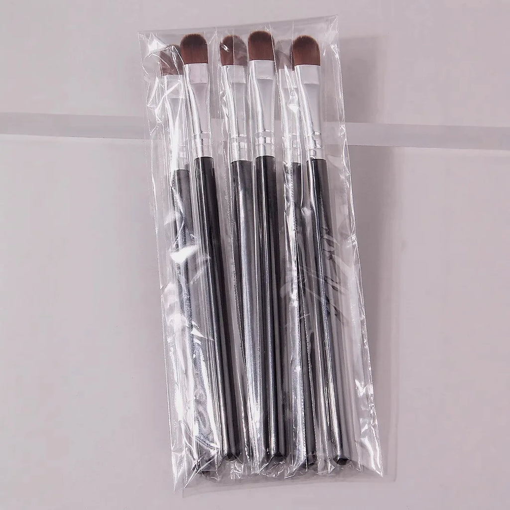 30-Pack Eyeshadow & Smudge Brush Set | Nylon Makeup Brushes Eyeshadow Brush Set QXL Blacksilverbrown6pcs