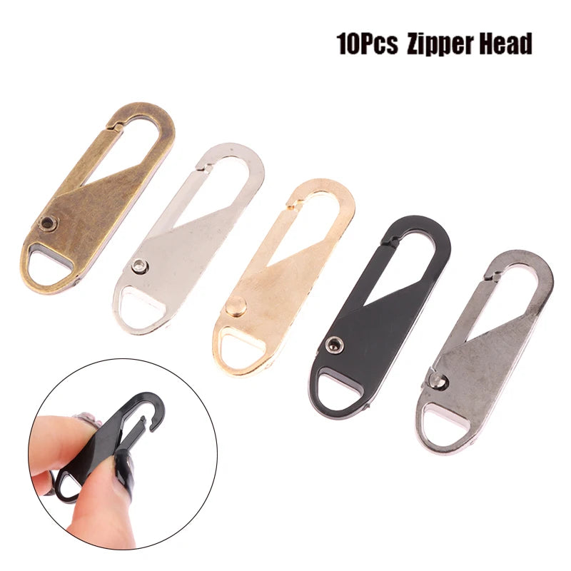 10-Pack Plastic Zipper Slider Puller Repair Kit – DIY Replacement Zipper Repair Kit QXL