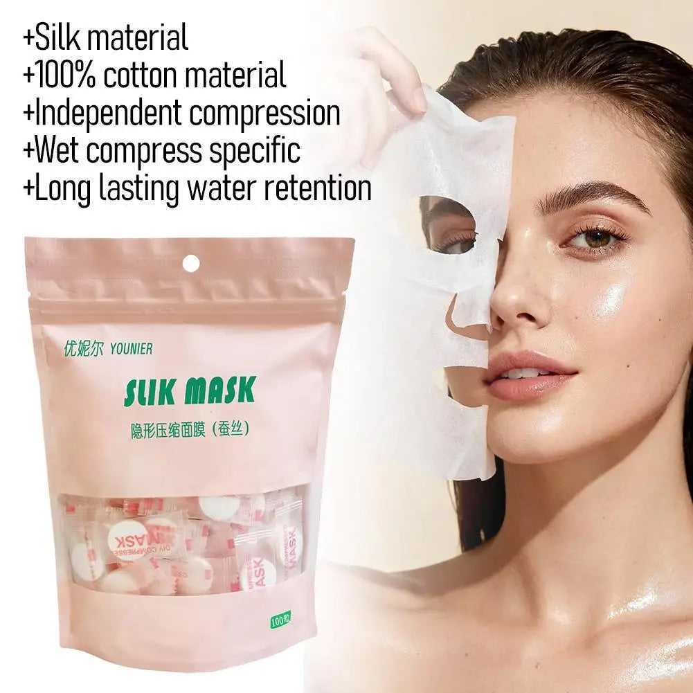 50-Pack Compressed Cotton Facial Masks | Spa & Skincare Sheets Compressed Facial Mask QXL