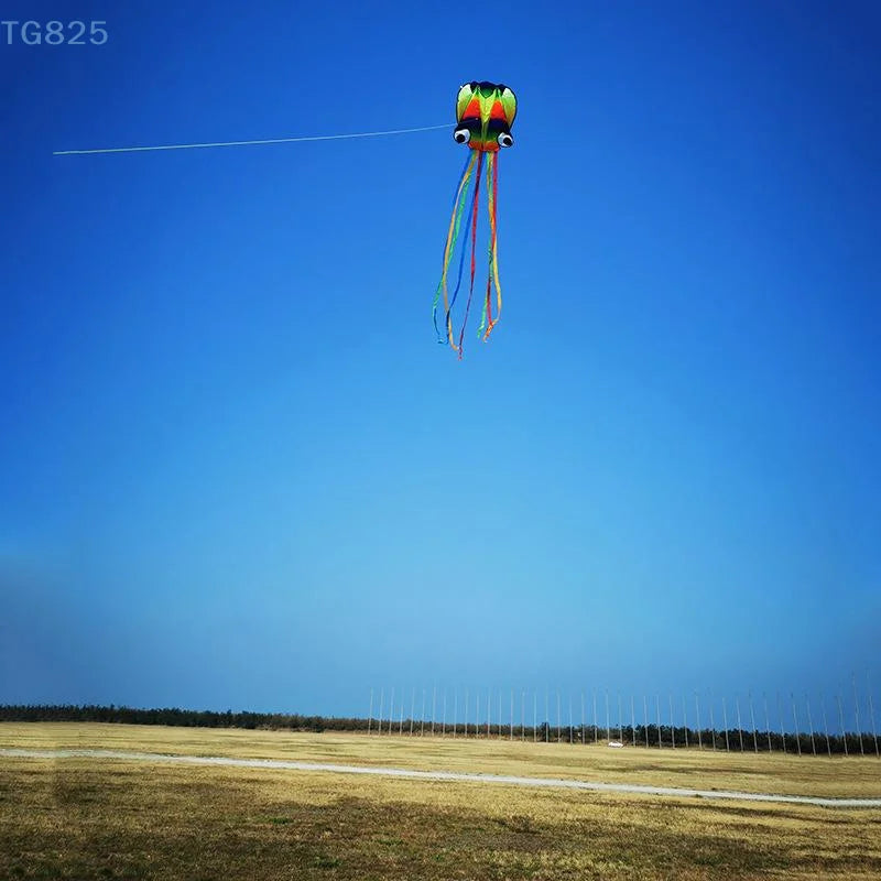 4m Giant 3D Octopus Soft Kite | Rainbow Colors & 100m Line Giant Soft Kite QXL