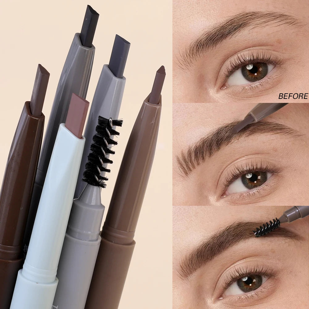 Double-Ended Triangle Eyebrow Pencil – Waterproof & Precise Eyebrow Pencil QXL
