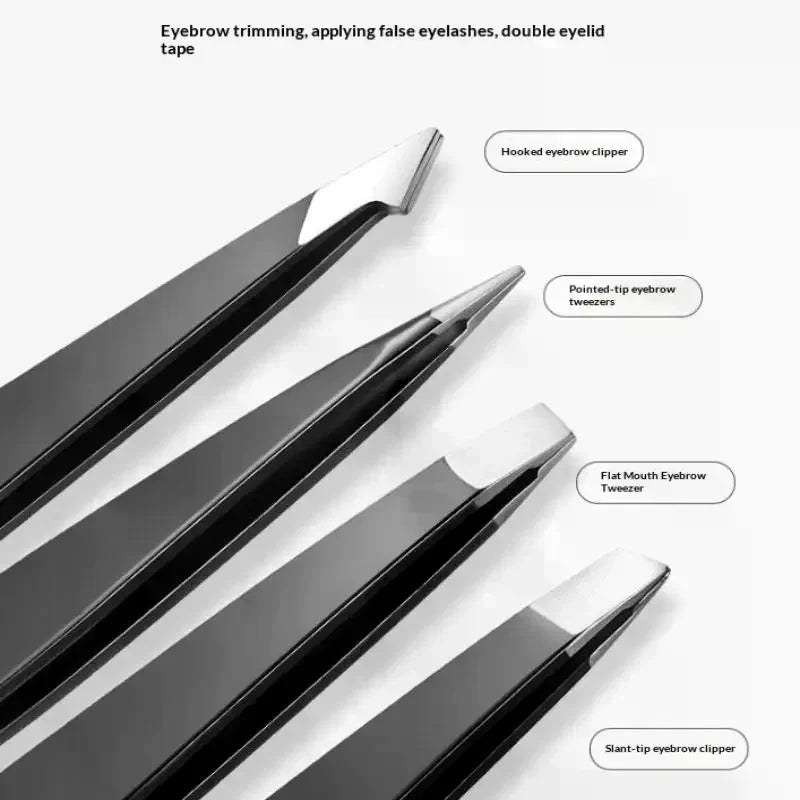 4-Piece Stainless Steel Precision Eyebrow Tweezers Set Eyebrow Tweezers Set QXL