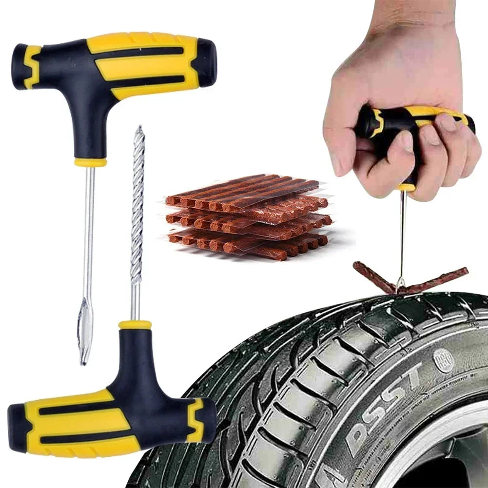 Tubeless Tire Repair Kit – Car, Bike & Motorcycle Plug Set Tire Repair Kit QXL