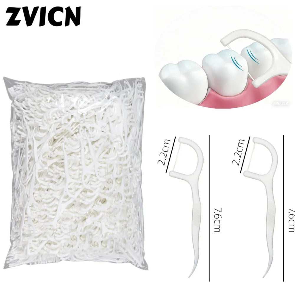 Bulk Dental Floss Picks 100–10000 Pcs | ABS Polymer Dental Floss Picks QXL