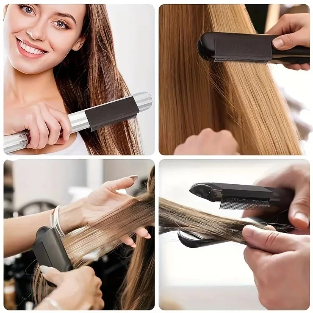 Clip-On Flat Iron Comb Attachment | Hair Straightening Tool Hair Styling Comb QXL