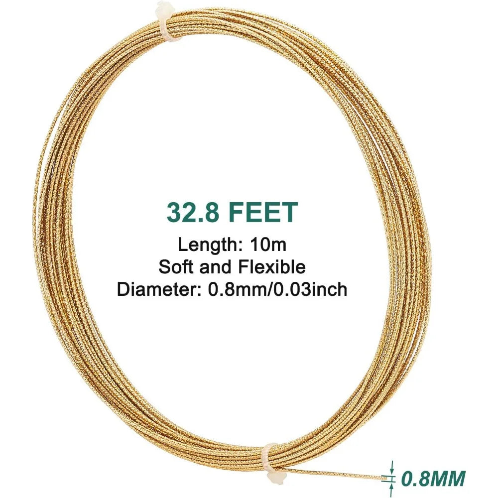 20 Gauge Twisted Gold Craft Wire – 33 Ft Brass Jewelry Wire Jewelry Craft Wire QXL