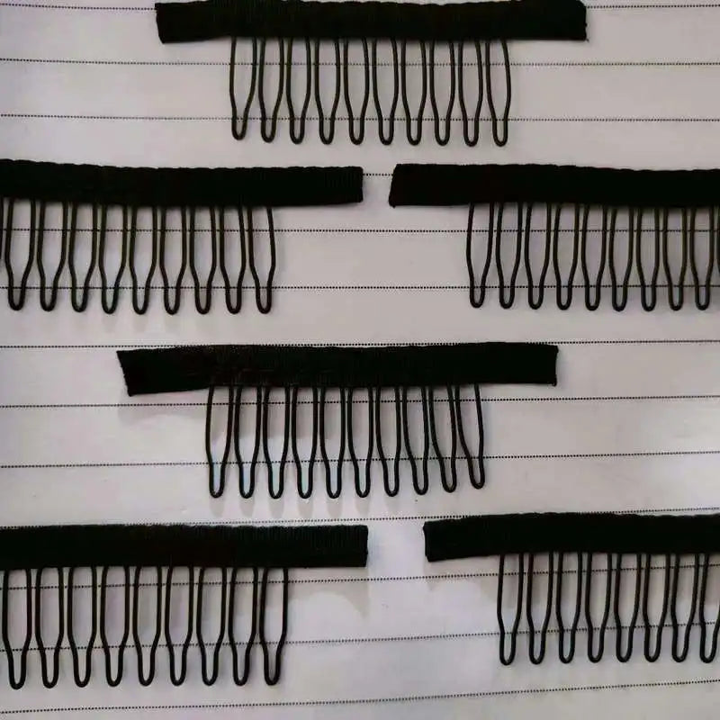 10-Pack Stainless Steel Wig Snap Clips | Hair Extension Combs Wig Extension Clips QXL